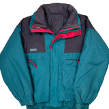 Radial Sleeve Columbia Ski Jacket - Large Green Nylon