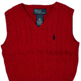 Age 9 Months Polo By Ralph Lauren Sweater Vest - 3XS Red Cotton