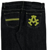 Akademiks Graphic Jeans - 38W 32L Black Cotton