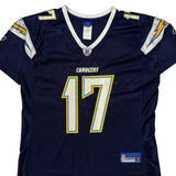 Chargers Reebok Nfl Football Jersey - Large Navy Nylon