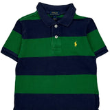 Age 5 Polo By Ralph Lauren Striped Polo Shirt - XS Green Cotton
