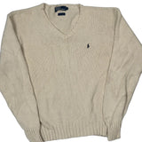 Polo By Ralph Lauren Sweater - Large Cream Cotton