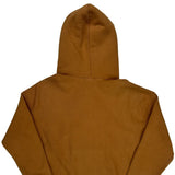 Reverse Weave Champion Hoodie - Small Brown Cotton Blend