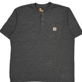 Carhartt Henley T-Shirt - XL Gray Cotton