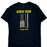 State Tech Electrical Technology Carhartt Graphic T-Shirt - Large Navy Cotton