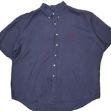 Blake Ralph Lauren Short Sleeve Shirt - 2XL Blue Linen