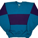 Unbranded Striped Sweatshirt - Medium Blue Polyester Blend