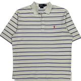 Polo By Ralph Lauren Striped Polo Shirt - Medium Purple Cotton