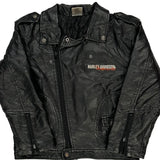 Age 6 Harley Davidson Graphic Leather Jacket - XS Black Polyurethane