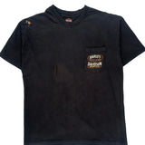 Harley Davidson Graphic T-Shirt - Large Black Cotton