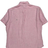 Ralph Lauren Checked Short Sleeve Shirt - Large Pink Cotton