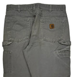 Carhartt Double Knee Carpenter Pants - 34W 31L Gray Cotton