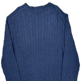 Polo By Ralph Lauren Cable Knit Sweater - 2XL Blue Cotton