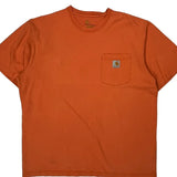 Carhartt T-Shirt - Large Orange Cotton