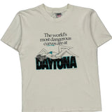Daytona Oneita Graphic T-Shirt - Large White Cotton