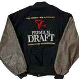 Premium Draft Unbranded Graphic Varsity Jacket - XL Black Leather