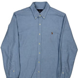 Ralph Lauren Slim Fit Shirt - Large Blue Cotton