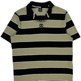 Hydrolix Oakley Striped Polo Shirt - Medium Beige Cotton