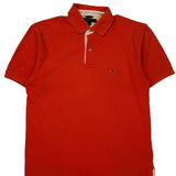 Tommy Hilfiger Polo Shirt - Large Red Cotton