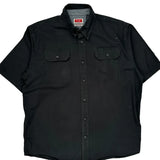 Flex For Comfort Wrangler Short Sleeve Shirt - Large Black Cotton