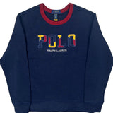 Age 10-12 Polo By Ralph Lauren Spellout Sweatshirt - Medium Blue Cotton