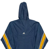 Adidas Striped Windbreaker - XL Yellow Polyester