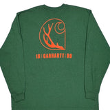 Loose Fit Carhartt Long Sleeve T-Shirt - 2XL Green Cotton