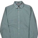 Armani Exchange Checked Shirt - Small Blue Cotton