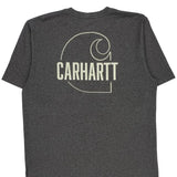 Carhartt Tall T-Shirt - Large Gray Cotton Blend
