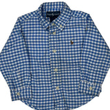 Age 18 Months Ralph Lauren Checked Shirt - 2XS Blue Cotton