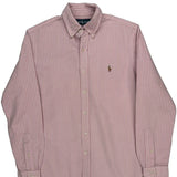 Ralph Lauren Striped Shirt - Medium Pink Cotton