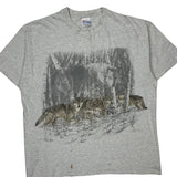 Single Stitch Guitar Print Hanes Graphic T-Shirt - 2XL Gray Cotton