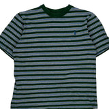 Made In USA Polo By Ralph Lauren Striped T-Shirt - Medium Green Cotton