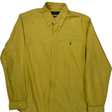 Polo By Ralph Lauren Shirt - Large Yellow Cotton