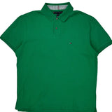 Tommy Hilfiger Polo Shirt - Large Green Cotton