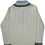 Tommy Hilfiger Striped Sweater - Large Blue Cotton
