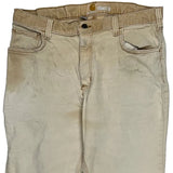Carhartt Carpenter Trousers - 34W 29L Beige Cotton
