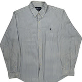 Ralph Lauren Striped Shirt - XL Blue Cotton