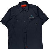 Dickies Short Sleeve Shirt - Large Black Polyester Blend