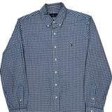 Ralph Lauren Checked Shirt - Large Blue Cotton