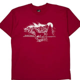 Fruit Of The Loom Single Stitch T-Shirt - XL Red Cotton Blend