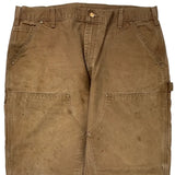 Carhartt Double Knee Carpenter Trousers - 37W 30L Brown Cotton