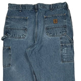 Carhartt Double Knee Carpenter Jeans - 36W 34L Blue Denim