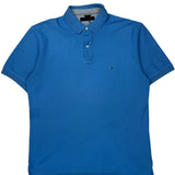 Tommy Hilfiger Polo Shirt - Large Blue Cotton