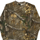 Scent Blocker Camo Long Sleeve T-Shirt - Large Brown Cotton Blend