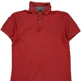 Tommy Hilfiger Polo Shirt - Medium Red Cotton