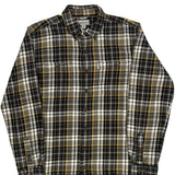 Carhartt Checked Flannel Shirt - Large Black Cotton