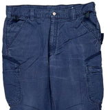 Carhartt Ripstop Cargo Trousers - 36W 30L Blue Cotton Blend