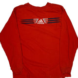 Adidas Long Sleeve T-Shirt - Large Red Cotton