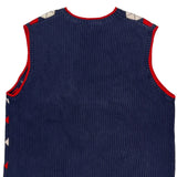 Tommy Hilfiger Argyle Sweater Vest - 2XL Navy Cotton